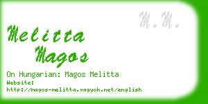 melitta magos business card